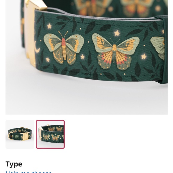 New Tags for Hope Collar and Leash Midnight Moths - Picture 2 of 7